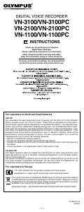 Handleiding Olympus VN-3100 Audiorecorder