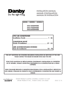 Manual Danby DAS120GBHWDB Air Conditioner