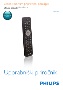 Priročnik Philips SRP5016 Daljinski upravljalnik