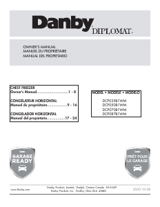 Manual Danby DCF035B1WM Freezer