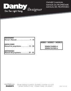 Mode d’emploi Danby DDMW1061BSS-6 Micro-onde