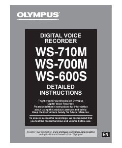 Manual Olympus WS-710M Audio Recorder