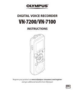 Manual Olympus VN-7100 Audio Recorder