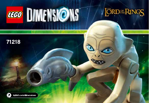 Manual Lego set 71218 Dimensions Gollum fun pack