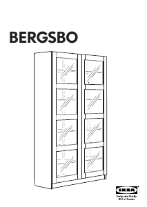 मैनुअल IKEA BERGSBO डिस्प्ले कैबिनेट