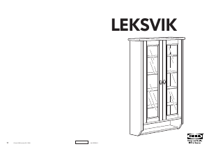 Εγχειρίδιο IKEA LEKSVIK Ντουλάπι-βιτρίνα