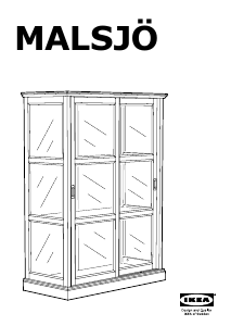Handleiding IKEA MALSJO (102x47) Vitrinekast