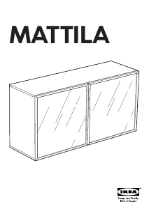 Εγχειρίδιο IKEA MATTILA Ντουλάπι-βιτρίνα