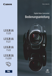 Bedienungsanleitung Canon LEGRIA FS20 Camcorder