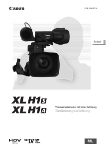 Bedienungsanleitung Canon XL H1A Camcorder