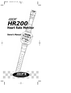 Handleiding Axiom HR200 Sporthorloge