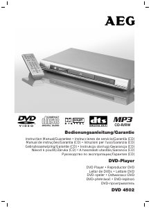 Manual de uso AEG DVD 4502 Reproductor DVD
