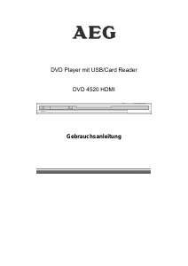 Manual de uso AEG DVD 4520 HDMI Reproductor DVD