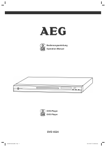 Bruksanvisning AEG DVD 4524 DVD spelare