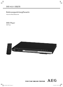 Bruksanvisning AEG DVD 4531 CR DVD spelare