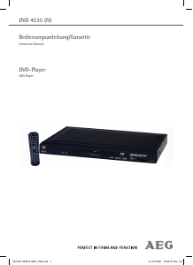 Bruksanvisning AEG DVD 4535 DVD spelare