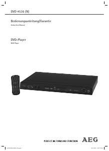 Bruksanvisning AEG DVD 4536 DVD spelare