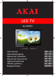 Handleiding Akai AL1925CI LED televisie
