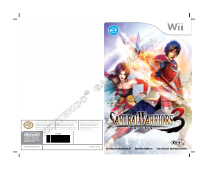 Manual de uso Nintendo Wii Samurai Warriors 3