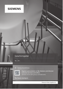 Bedienungsanleitung Siemens SN678X36TE Geschirrspüler