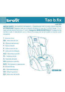 Manual Brevi Tao b.fix Scaun auto