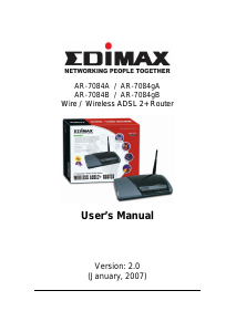 Manual Edimax AR-7084B Router