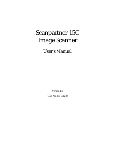 Bruksanvisning Fujitsu ScanPartner 15C Skanner