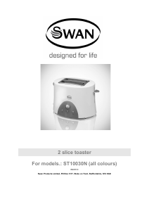 Bruksanvisning Swan ST10030REDN Brödrost