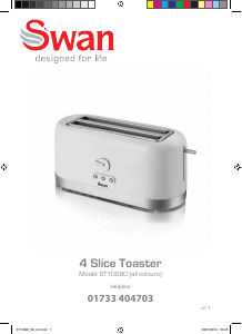 Manual Swan ST10090BLKN Toaster