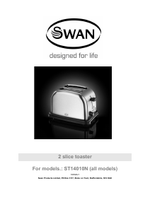Bruksanvisning Swan ST14010CREN Brödrost
