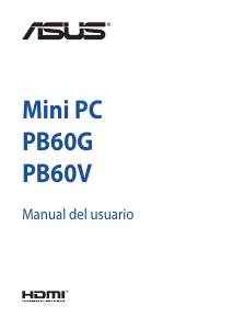 Manual de uso Asus PB60V Mini PC Computadora de escritorio
