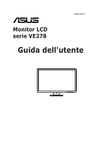 Manuale Asus VE278H Monitor LCD