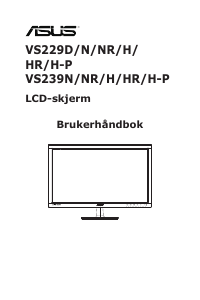 Bruksanvisning Asus VS229H-P LCD-skjerm