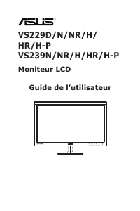 Mode d’emploi Asus VS239NR Moniteur LCD