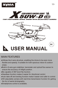 Handleiding Syma X5UW-D Drone