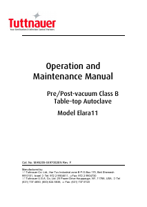 Handleiding Tuttnauer Elara11 Autoclaaf