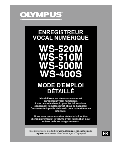 Mode d’emploi Olympus WS-400S Enregistreur numérique