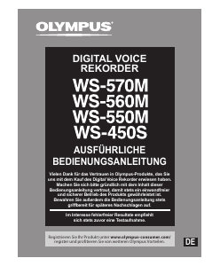 Bedienungsanleitung Olympus WS-560M Diktiergerät
