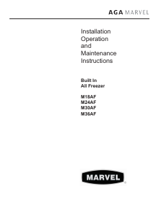 Manual Marvel M30AF Freezer