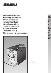 Bedienungsanleitung Siemens TK54001 Kaffeemaschine