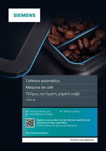 Manual de uso Siemens TP507RX4 Máquina de café