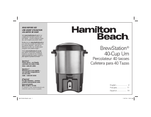 Manual Hamilton Beach 40540 BrewStation Coffee Machine