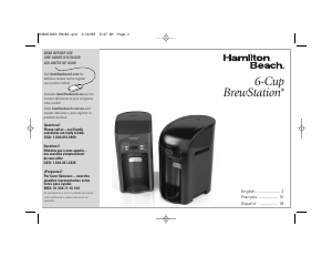 Manual de uso Hamilton Beach 48274 BrewStation Máquina de café