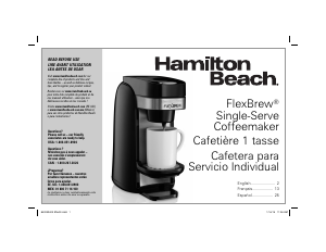 Manual de uso Hamilton Beach 49960 FlexBrew Máquina de café