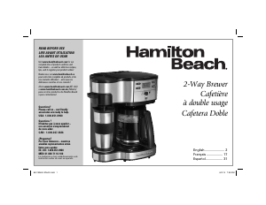 Manual Hamilton Beach 49980Z Coffee Machine