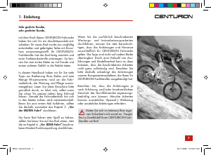 Bedienungsanleitung Centurion Cross Line Comp 50 Fahrrad