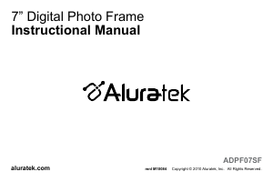 Handleiding Aluratek ADPF07SF Digitale fotolijst