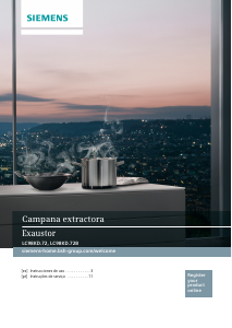 Manual de uso Siemens LC98KD672 Campana extractora