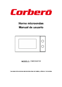 Manual de uso Corberó CMICG221W Microondas