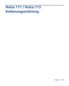 Bedienungsanleitung Nokia 113 Handy